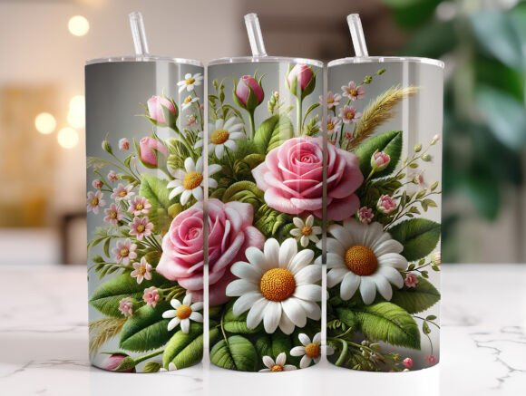 3D Flowers Tumbler Wrap Graphics Review