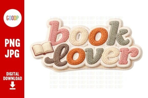 Book Lover Patch PNG: Graphics & Illustrations