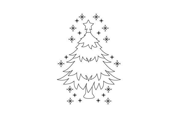 Christmas Tree Embroidery Pattern for Crafts