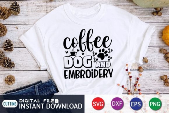 Coffee Dog SVG: Graphics for T-Shirt Designs