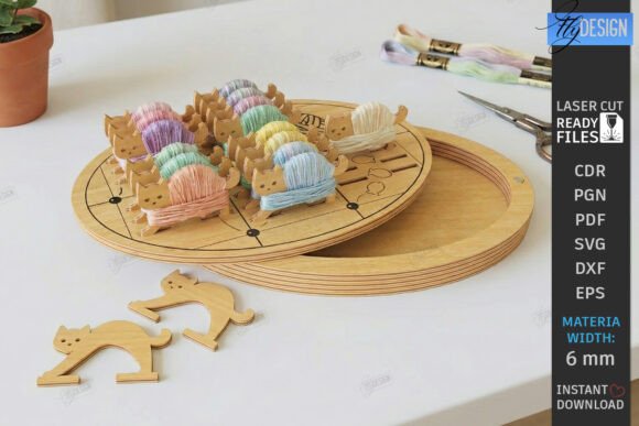 Cross Stitch Thread Organizer: Art Meets Laser Cutting