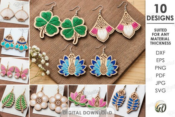Embroidery Earrings Laser Cutting Bundle Review