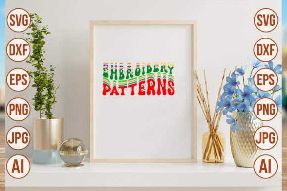 Embroidery Patterns SVG for Graphics & T-Shirt Designs