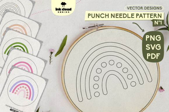 Graphics for Hand Embroidery Patterns: Rainbow Hoop Review