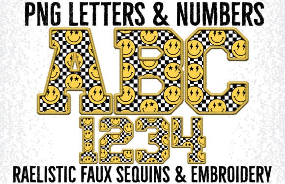 Groovy Checkered Letters: Graphics for Crafts