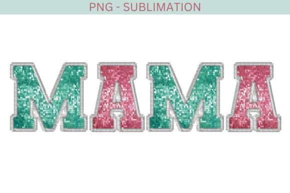 Mama PNG Embroidery Letters: Graphics & Illustrations