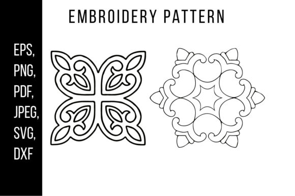 Mandala Style Embroidery Pattern Design for Crafts & Graphics
