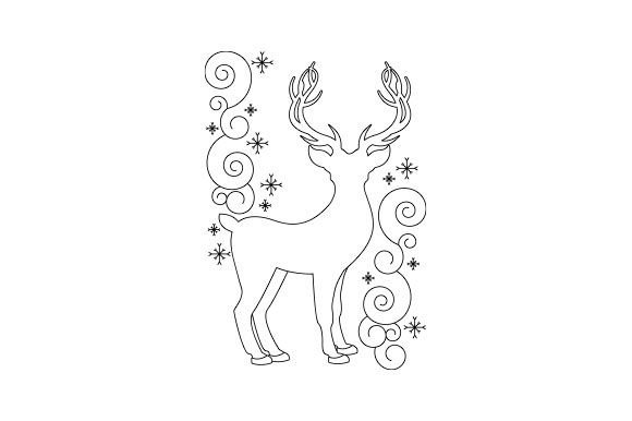 Reindeer Outline: Christmas Crafts Asset