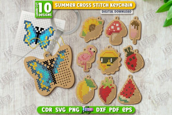 Reviewing Summer Cross Stitch Keychains Laser Cut