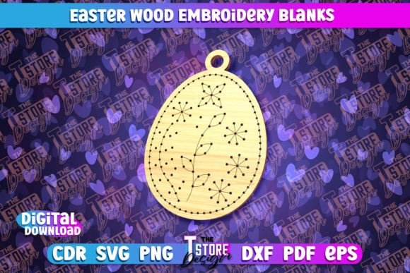 Spring Laser Cutting: Easter Wood Embroidery Blank